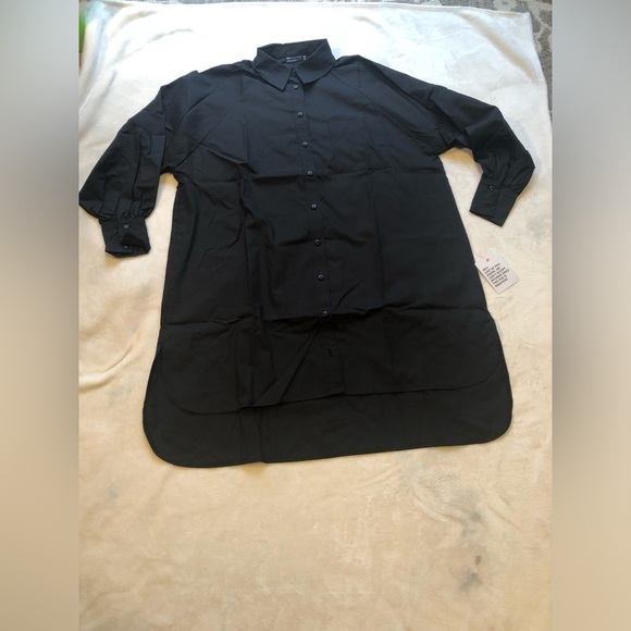 New without tag ASOS DESIGN oversized boyfriend mini shirt dress, US size 2 - Picture 2 of 7